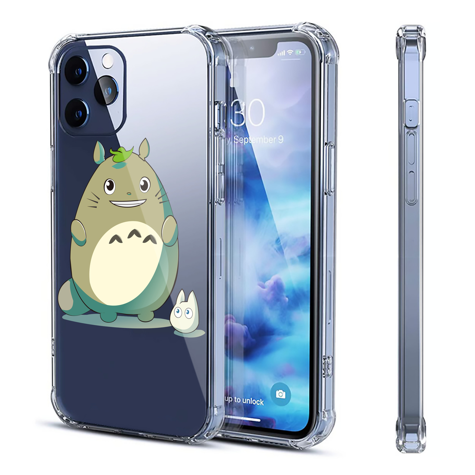 （画像用） となりのトトロ 草壁メイ 草壁サツキ My Neighbor Totoro Satsuki Kusakabe Mei Kusakabe 【iPhone 12シリーズ対応】透明スマホケース（クリアソフトケース）